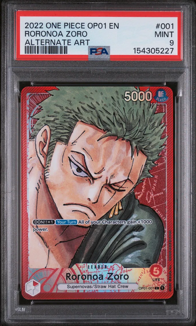 2022 #001 Roronoa Zoro PSA 9 One