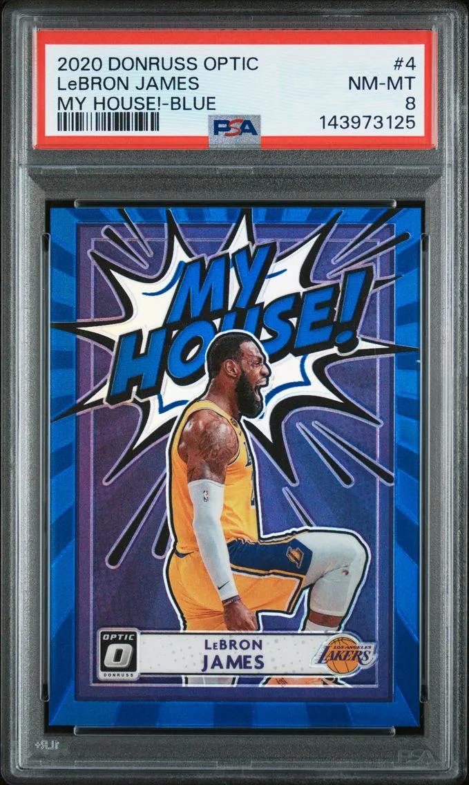 2020 #4 LeBron James PSA 8 Panini Donruss Optic My House!