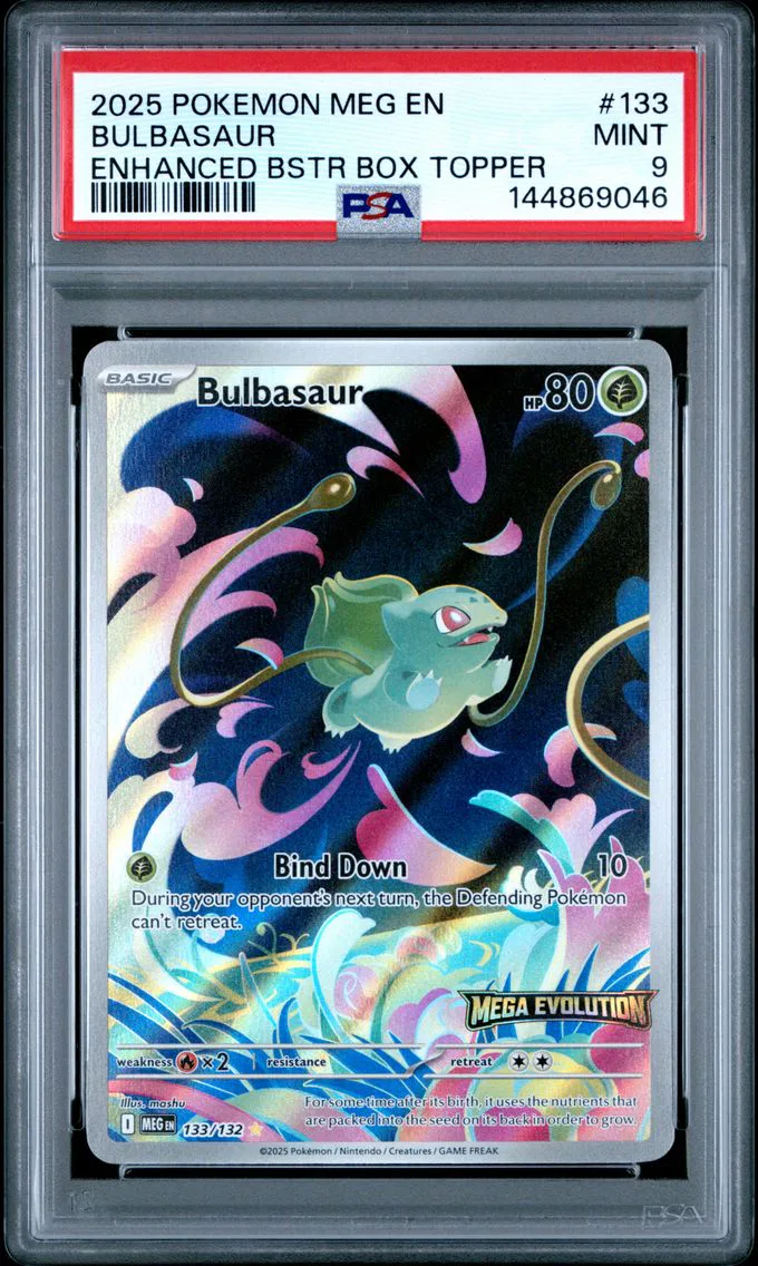 2025 #133 Bulbasaur PSA 9 Meg EN-Mega Evolution