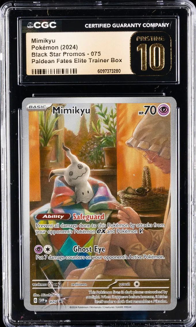 2024 #075 Mimikyu CGC 10 Pristine Svp EN-SV Black Star Promo Pokemon