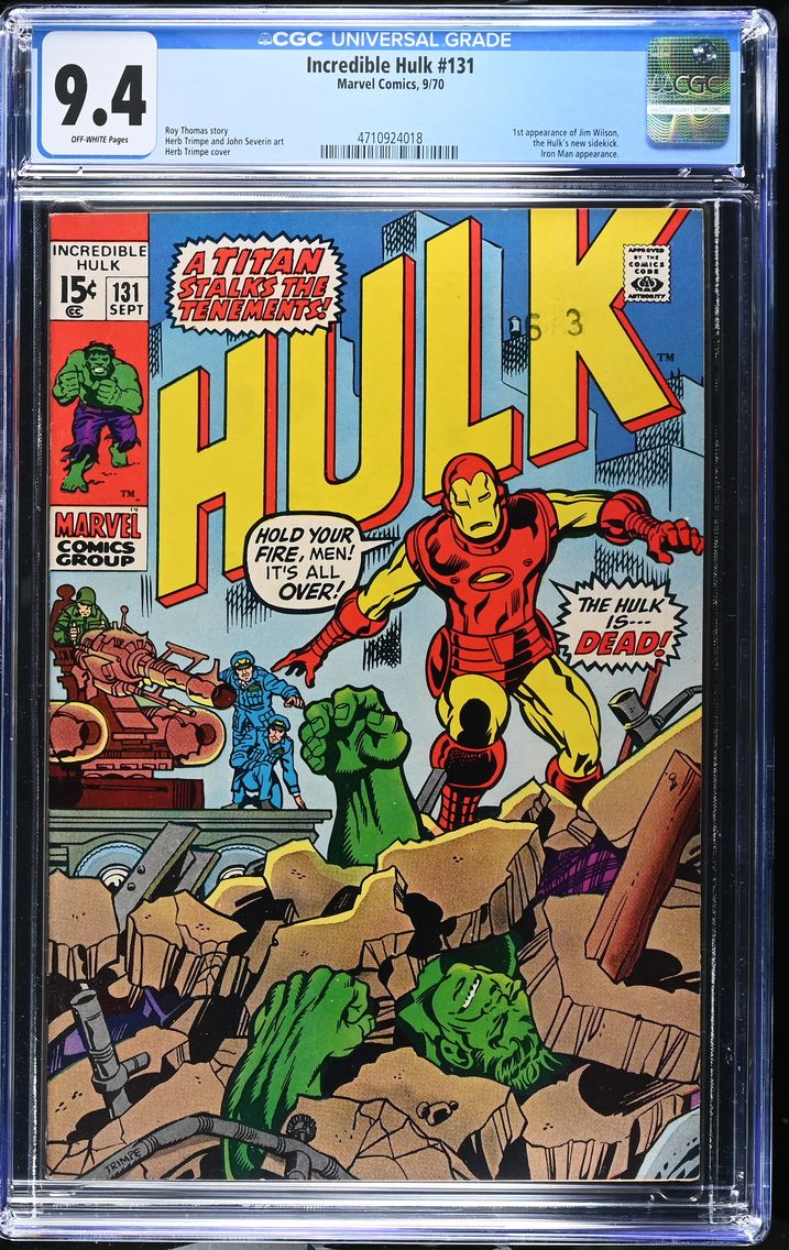 1970 Incredible Hulk #131 CGC 9.