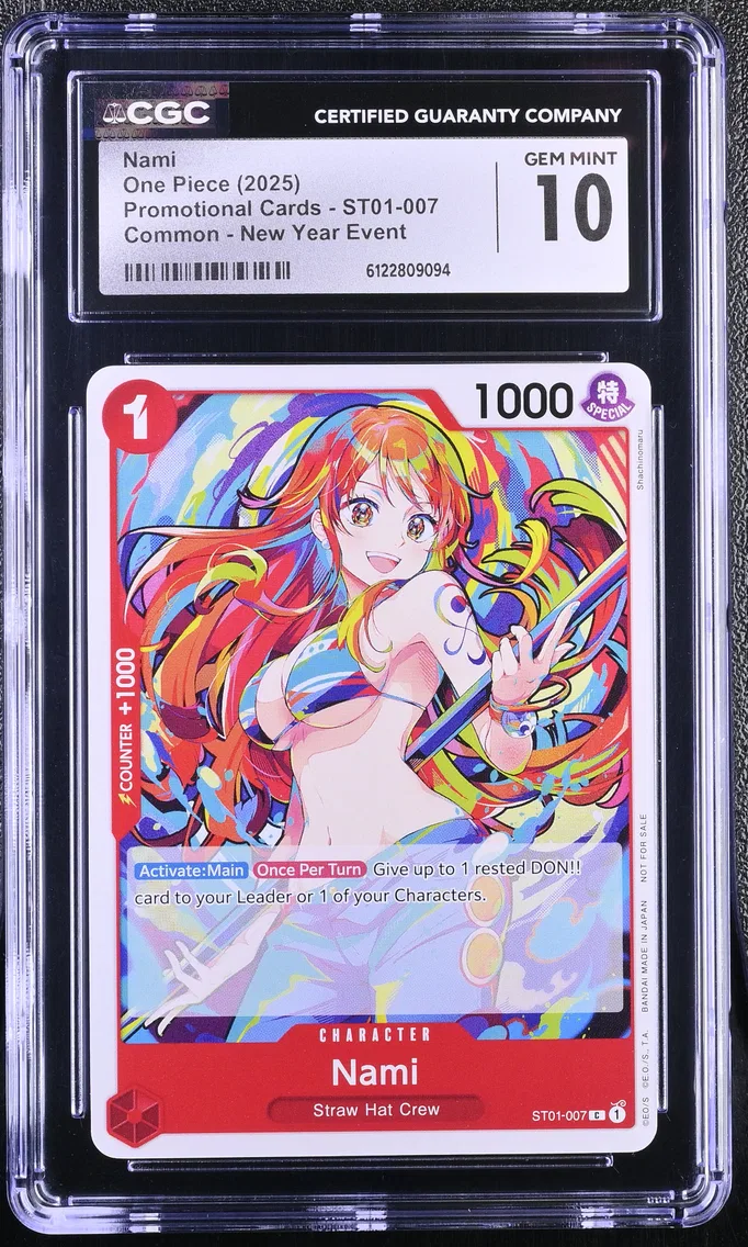 2025 #ST01-007 Nami CGC 10 Promotional Cards - English