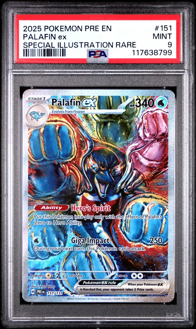 2025 #151 Palafin EX PSA 9 Pre EN-Prismatic Evolutions Pokemon