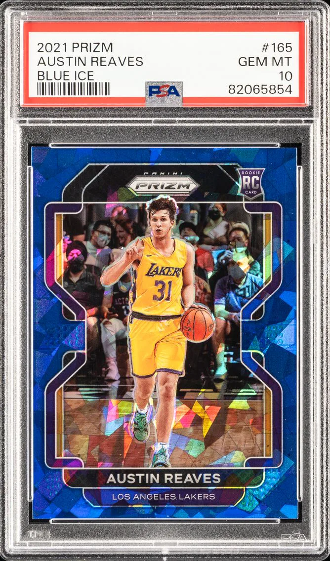 2021 #165 AUSTIN REAVES PSA 10 PANINI PRIZM | BLUE ICE [#24/125]