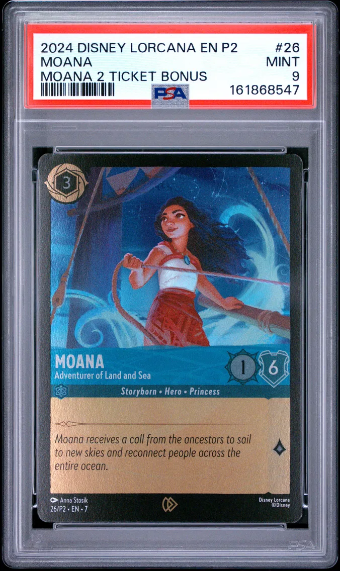 2024 #26 Moana - Adventurer of Land and Sea PSA 9 Disney Lorcana EN P2-Promo