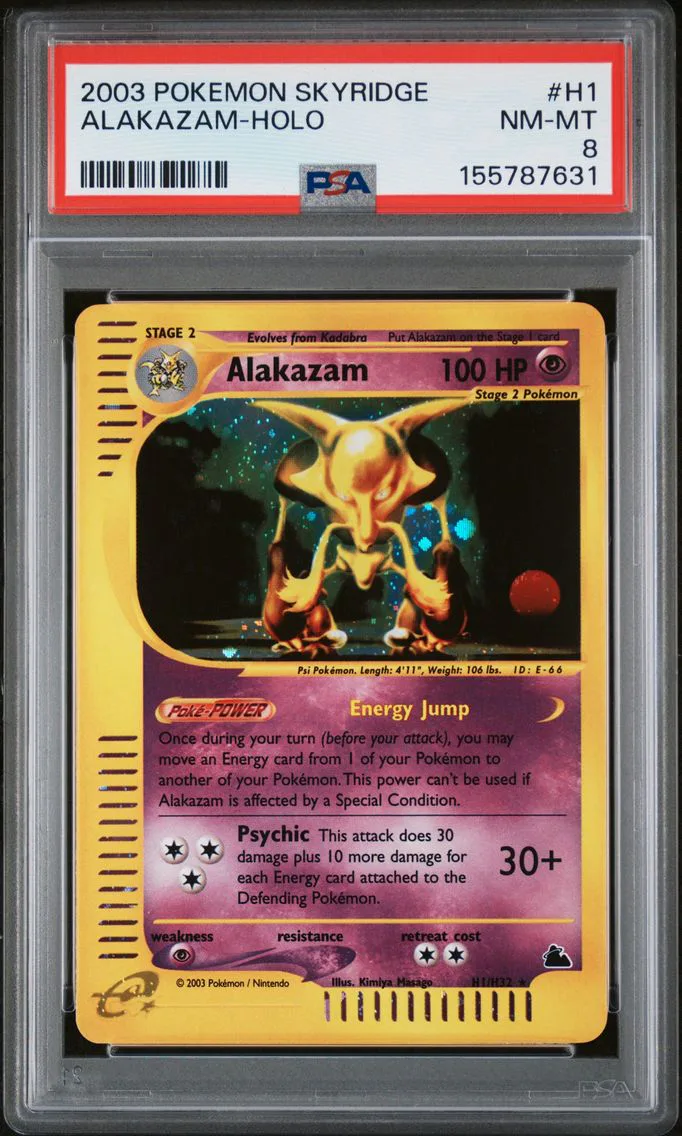 2003 #H1 Alakazam-Holo PSA 8 Skyridge