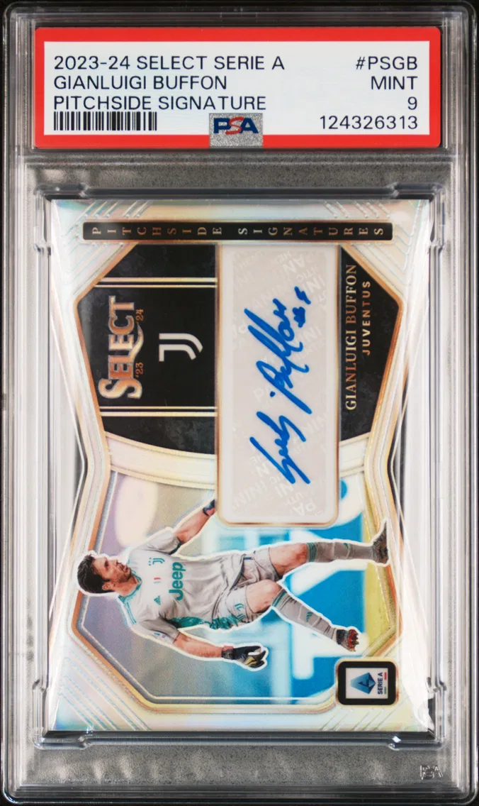 2023 #PSGB Gianluigi Buffon PSA 9 Panini Select Serie A Pitchside Signatures