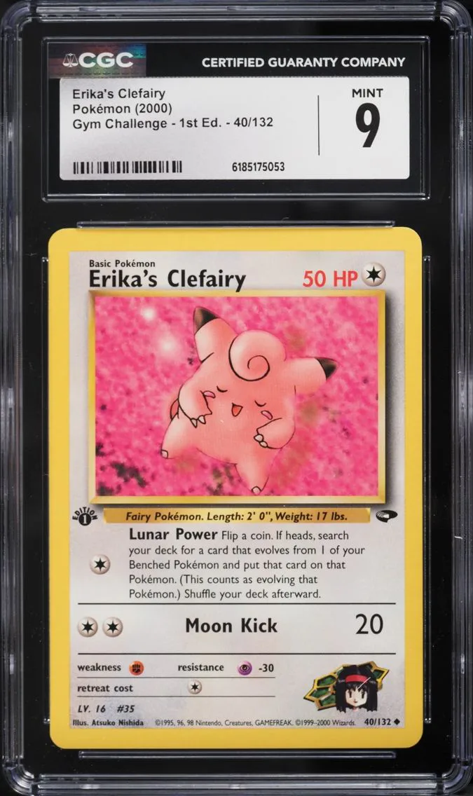 2000 #40 Erika's Clefairy CGC 9 Pokemon Gym Challenge 1st Edition