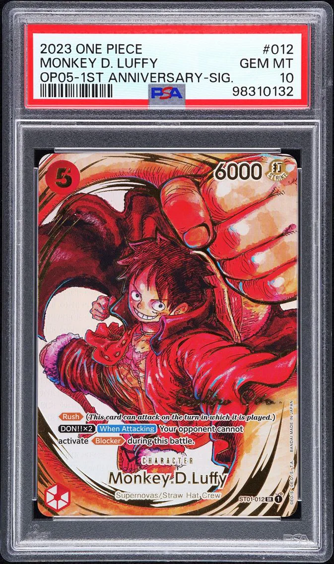 2023 #012 Monkey D. Luffy PSA 10 One Piece OP05-Awakening of the New Era