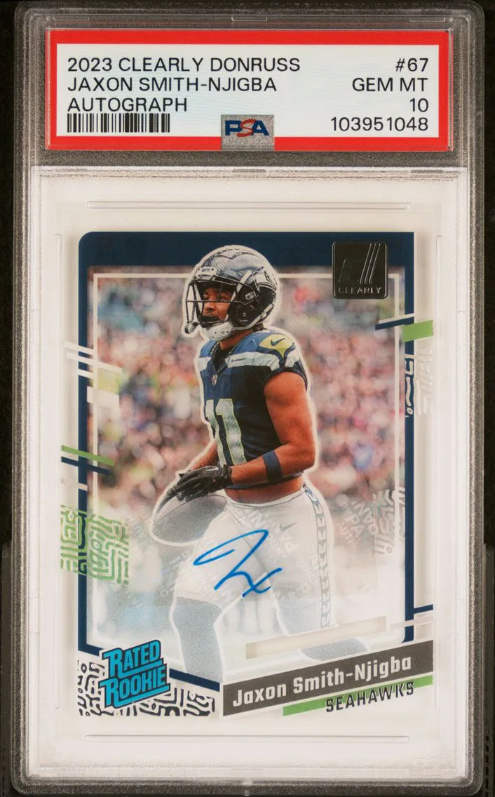 2023 #67 Jaxon Smith-Njigba PSA 10 Panini Clearly Donruss