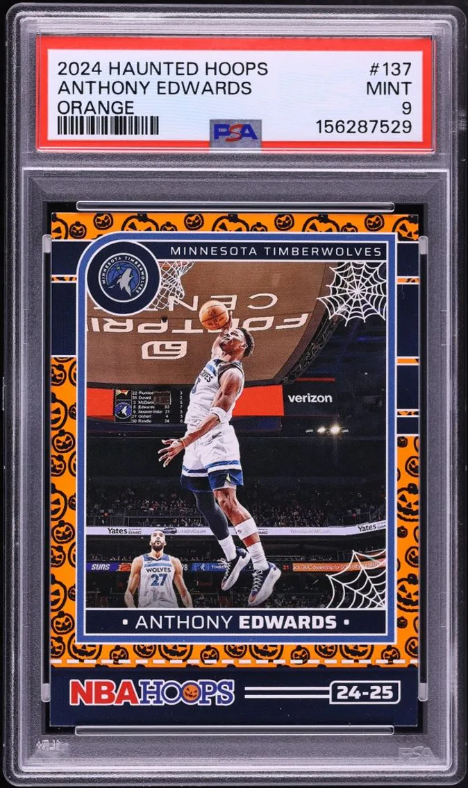 2024 Haunted Hoops Orange Anthony Edwards #137 PSA 9 MINT