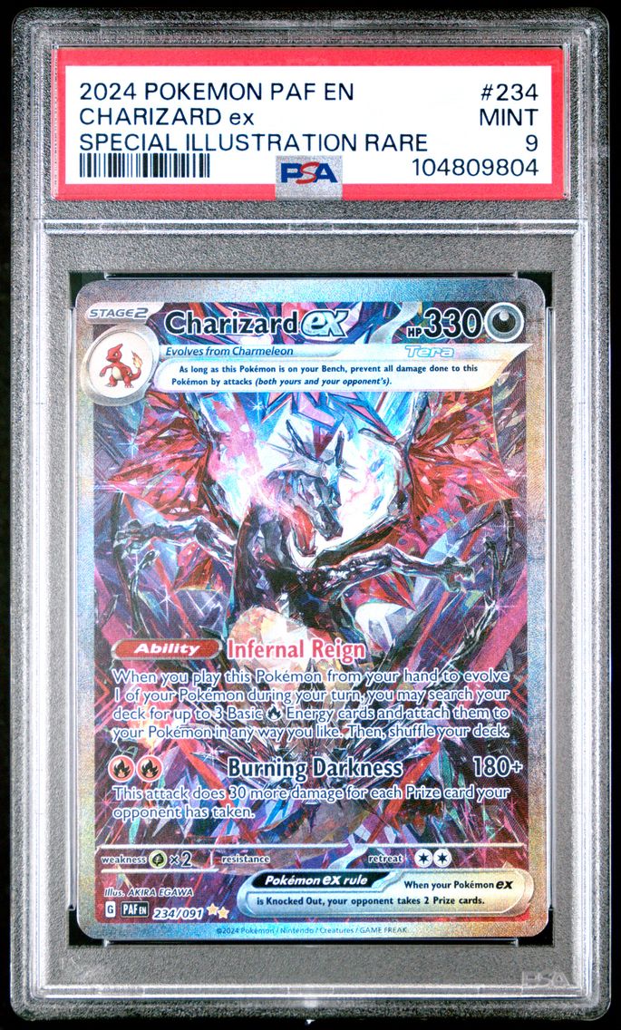 2024 #234 Charizard ex PSA 9 Paldean Fates - PAF EN - English Pokemon