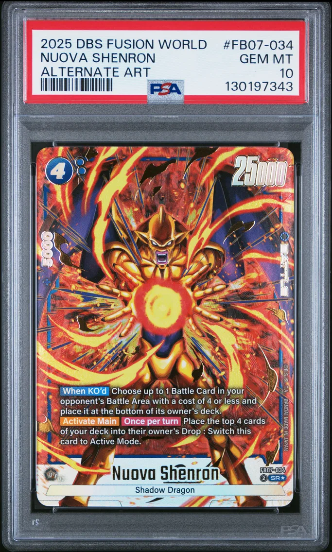 2025 #FB07-034 Nuova Shenron PSA 10 Dragon Ball Super Card Game Fusion World Wish for Shenron
