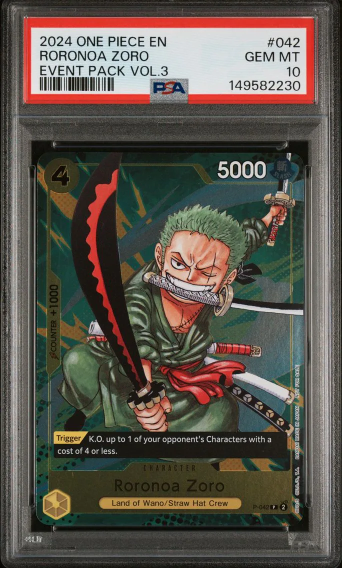 2024 #042 Roronoa Zoro PSA 10 On