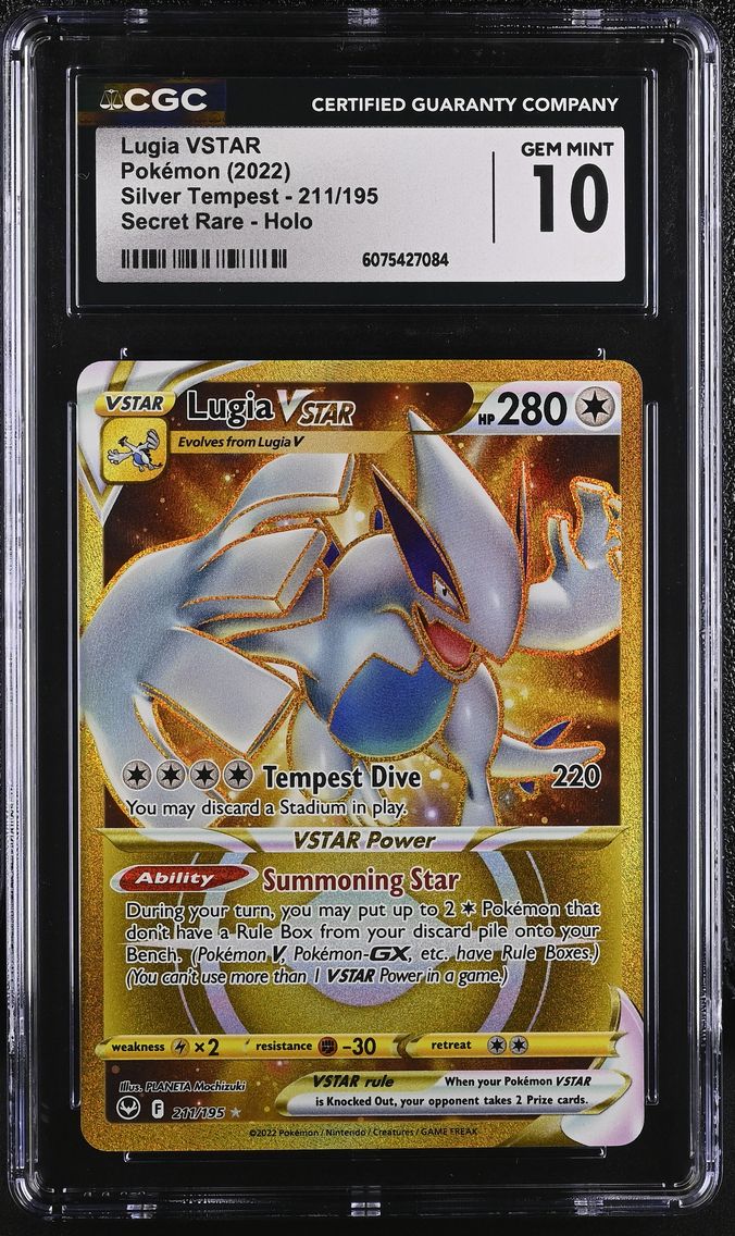 2022 #211 Lugia VSTAR CGC 10 Silver Tempest - English