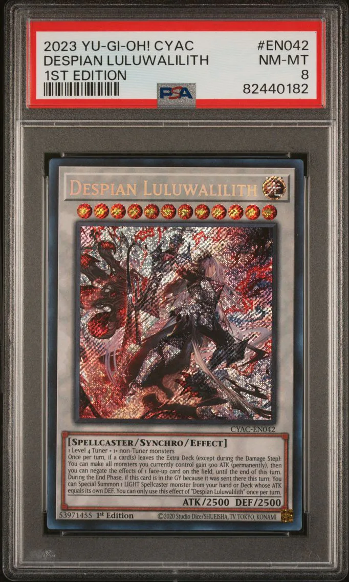 2023 #EN042 Despian Luluwalilith 1st Edition PSA 8 YU-GI-Oh! Cyberstorm Access