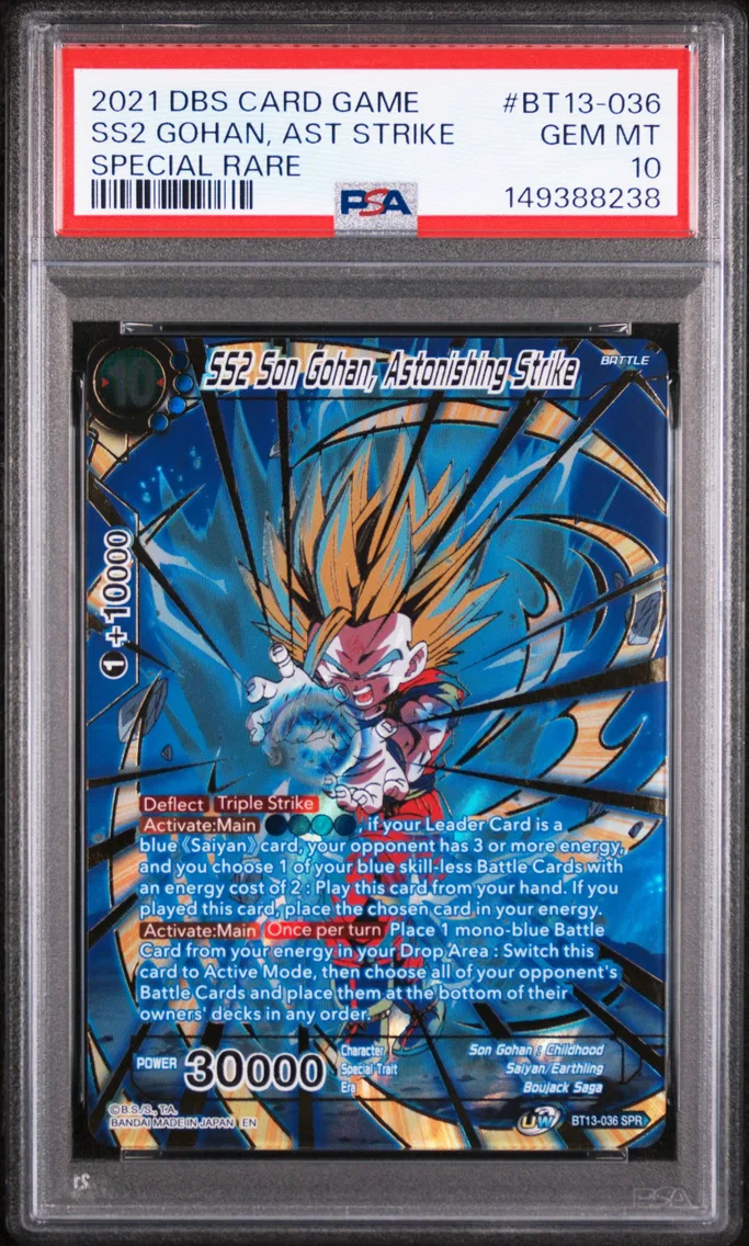 2021 #BT13-036 SS2 Son Gohan, Astonishing Strike PSA 10 Dragon Ball Super Card Game Series 13 Supreme Rivalry