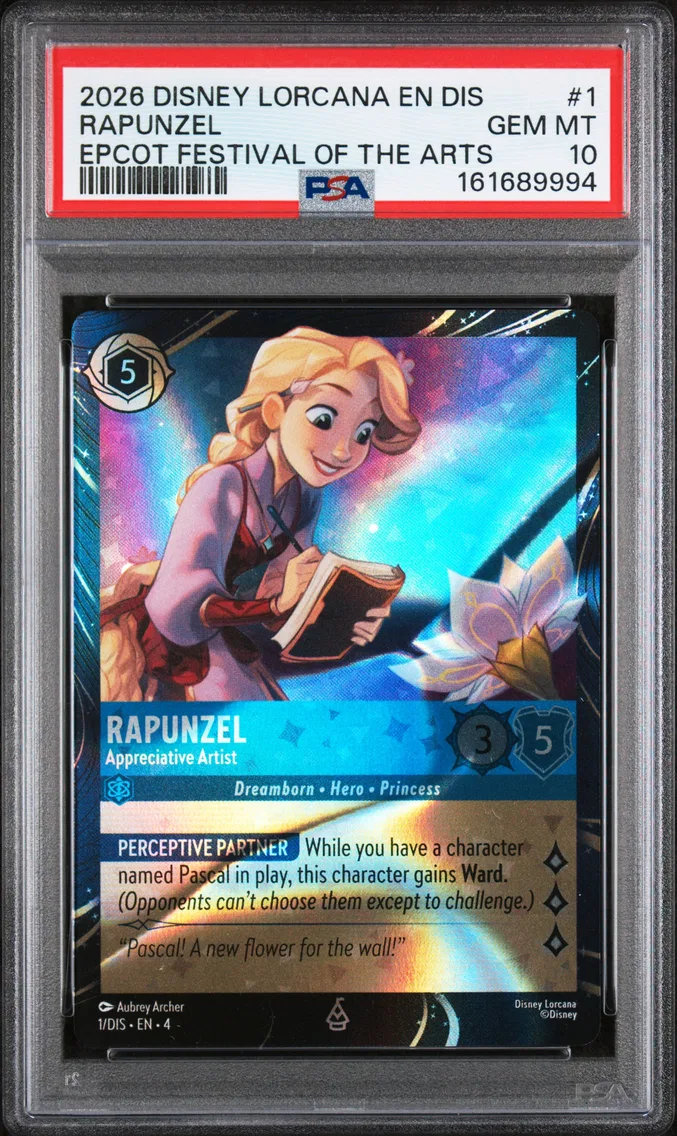 2026 #1 Rapunzel - Appreciative Artist PSA 10 Disney Lorcana EN Dis-Magical Places Promo