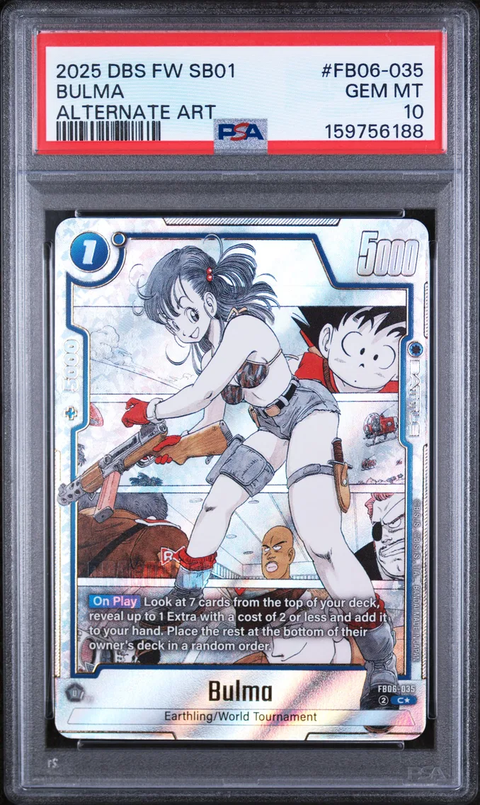 2025 #FB06-035 Bulma PSA 10 Dragon Ball Super Card Game Fusion World Manga Booster 01