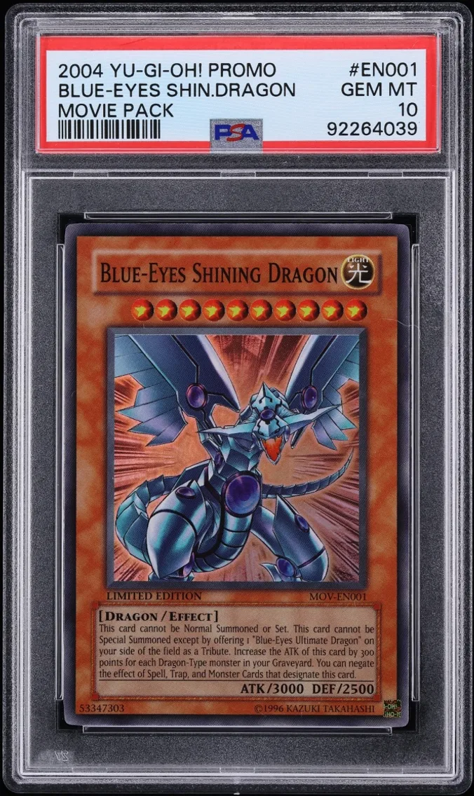 2004 #MOV-EN001 Blue-Eyes Shining Dragon PSA 10 Yu-Gi-Oh! Promo Movie Pack