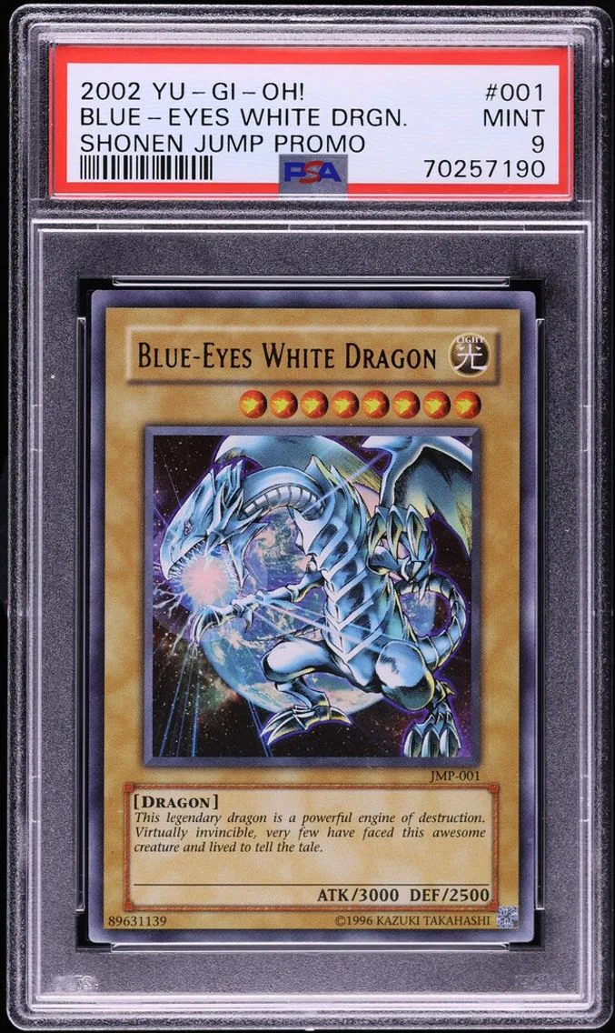 2002 #JMP-001 Blue-Eyes White Dragon PSA 9 Yu-Gi-Oh! Shonen Jump Promo