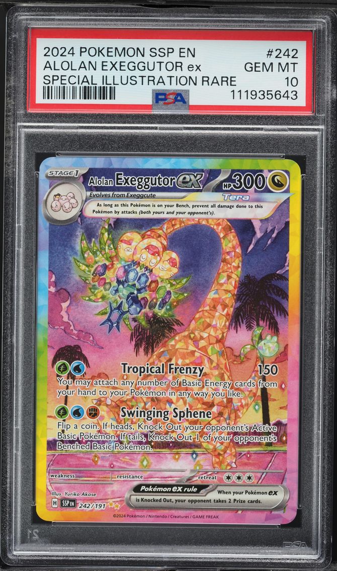 2024 #242 Alolan Exeggutor EX PSA 10 Ssp EN-Surging Sparks Pokemon