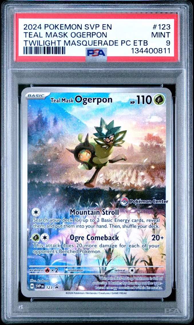 2024 #123 Teal Mask Ogerpon PSA 9 Svp EN-SV Black Star Promo