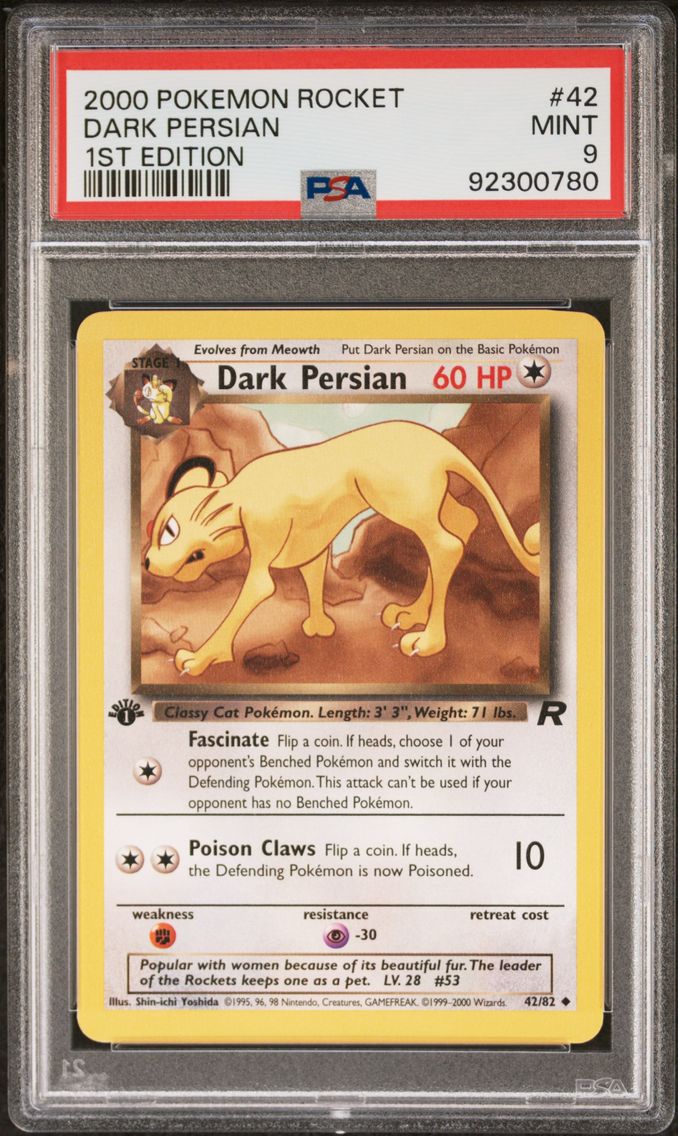 2000 #42 Dark Persian 1st Edition PSA 9 Rocket