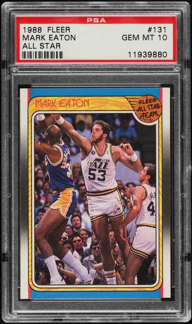 1988 Fleer Basketball Mark Eaton ALL-STAR #131 PSA 10 GEM MINT