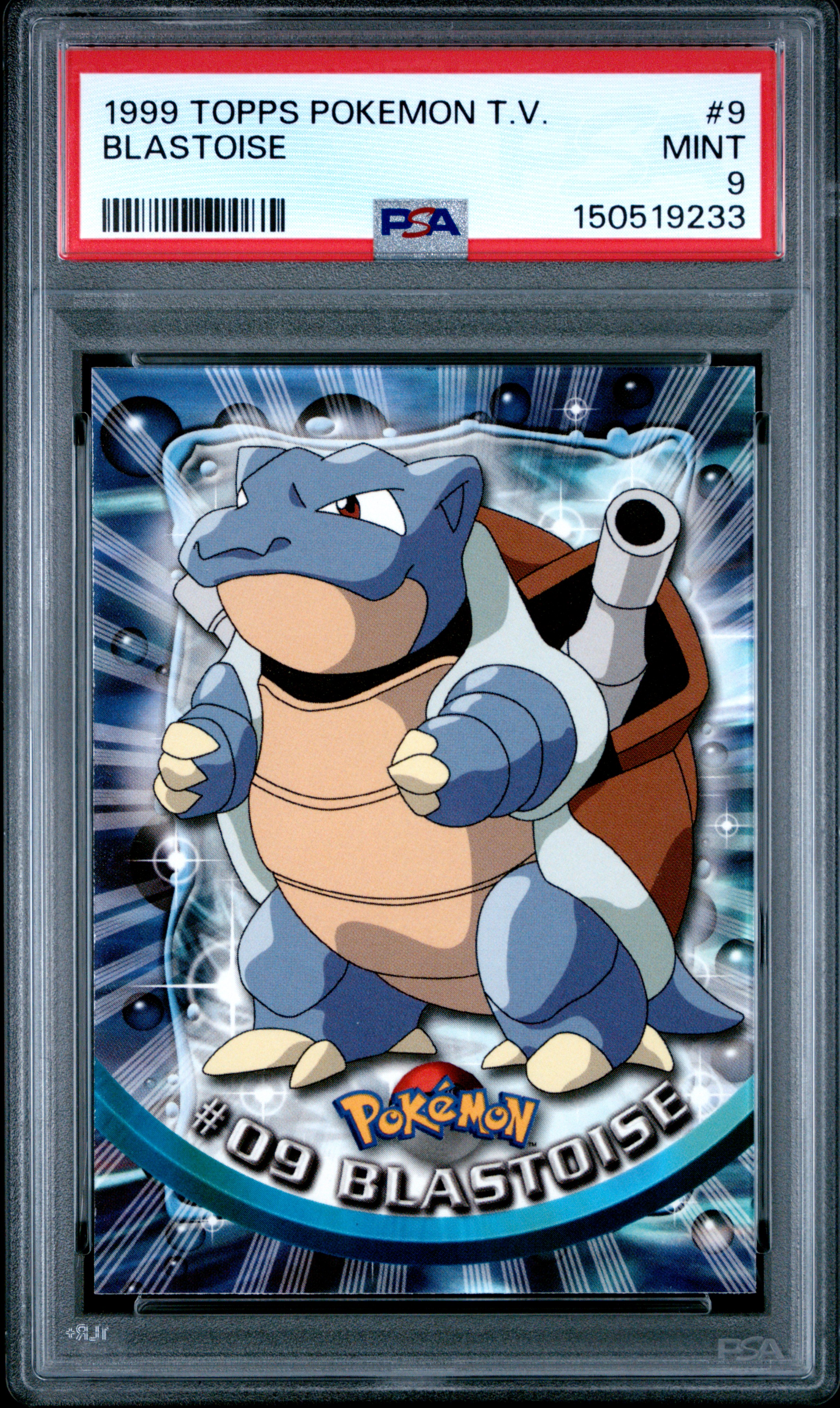 1999 #9 Blastoise PSA 9 Topps Tv