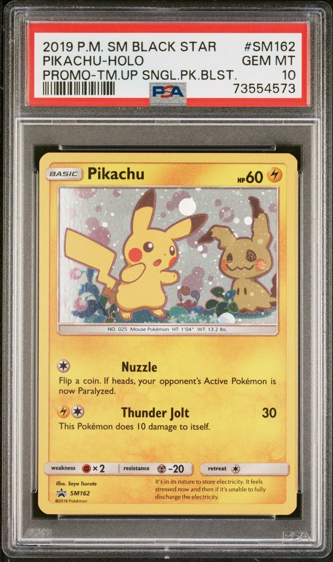 2019 #SM162 Pikachu-Holo PSA 10 