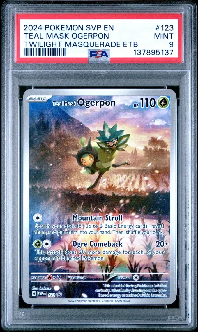 2024 #123 Teal Mask Ogerpon PSA 9 Svp EN-SV Black Star Promo