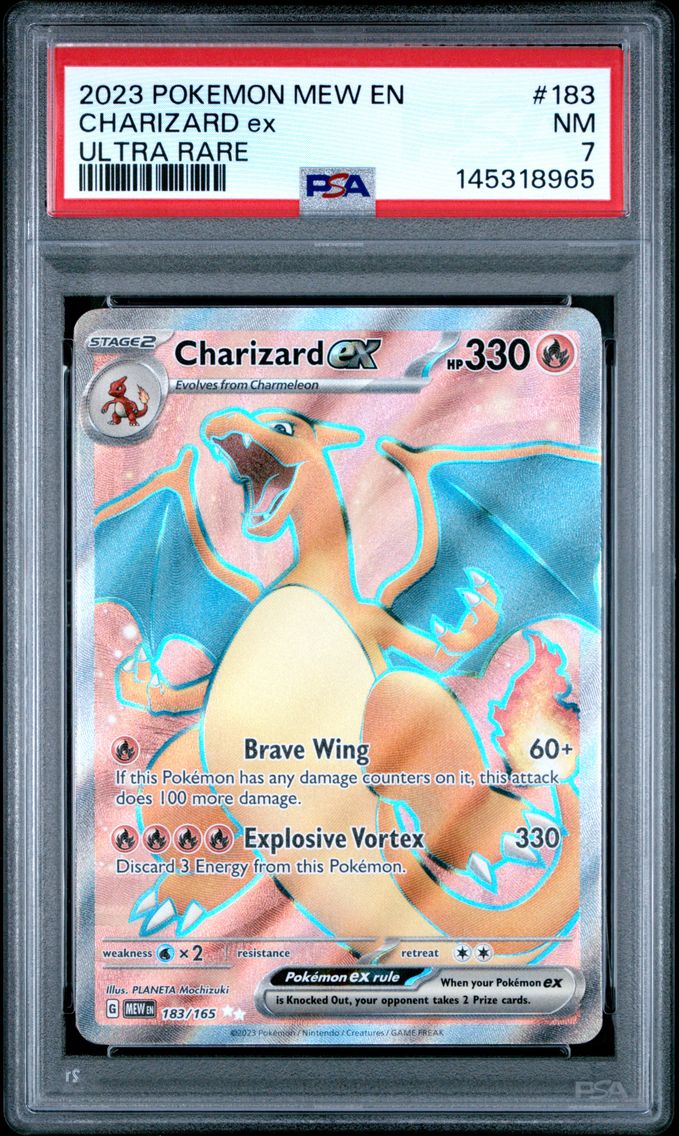 2023 #183 Charizard EX PSA 7 Mew EN-151 Pokemon