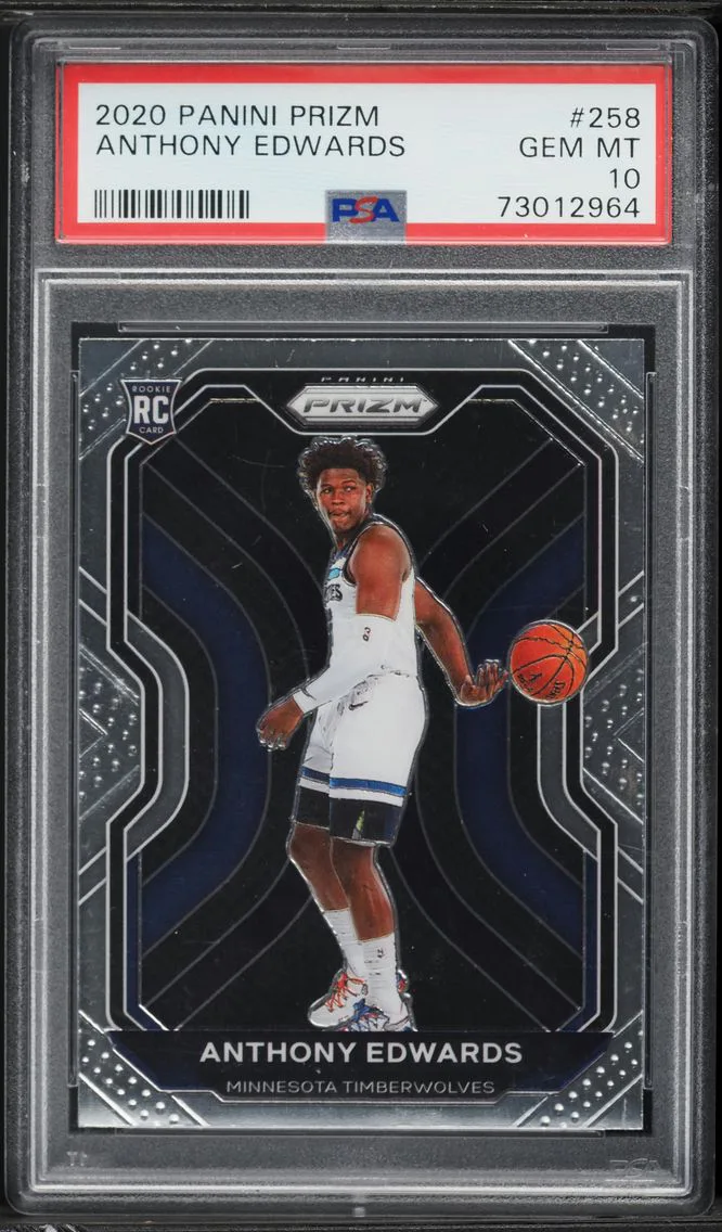 2020 #258 Anthony Edwards PSA 10 Panini Prizm Basketball