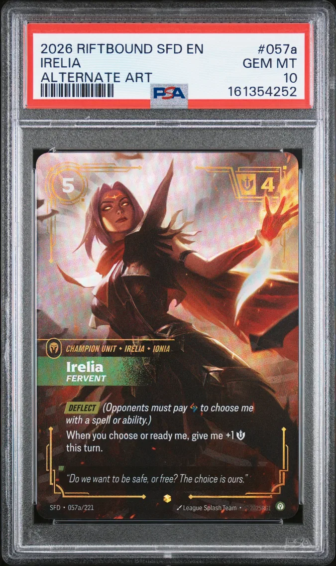 2026 #057a Irelia - Fervent PSA 10 Riftbound: League of Legends Sfd-Spiritforged