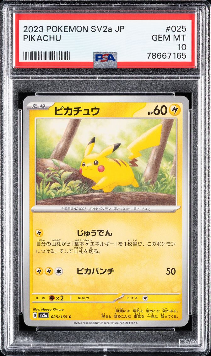 2023 #025 Pikachu PSA 10 Japanese Sv2a- 151 Pokemon