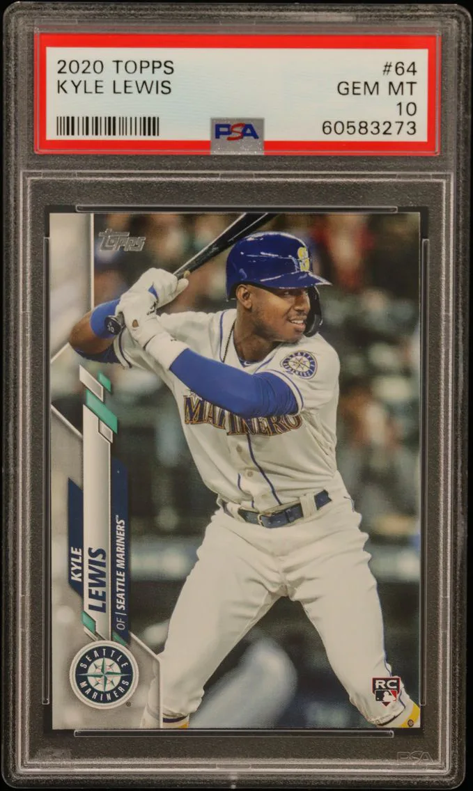 2020 #64 Kyle Lewis PSA 10 Topps