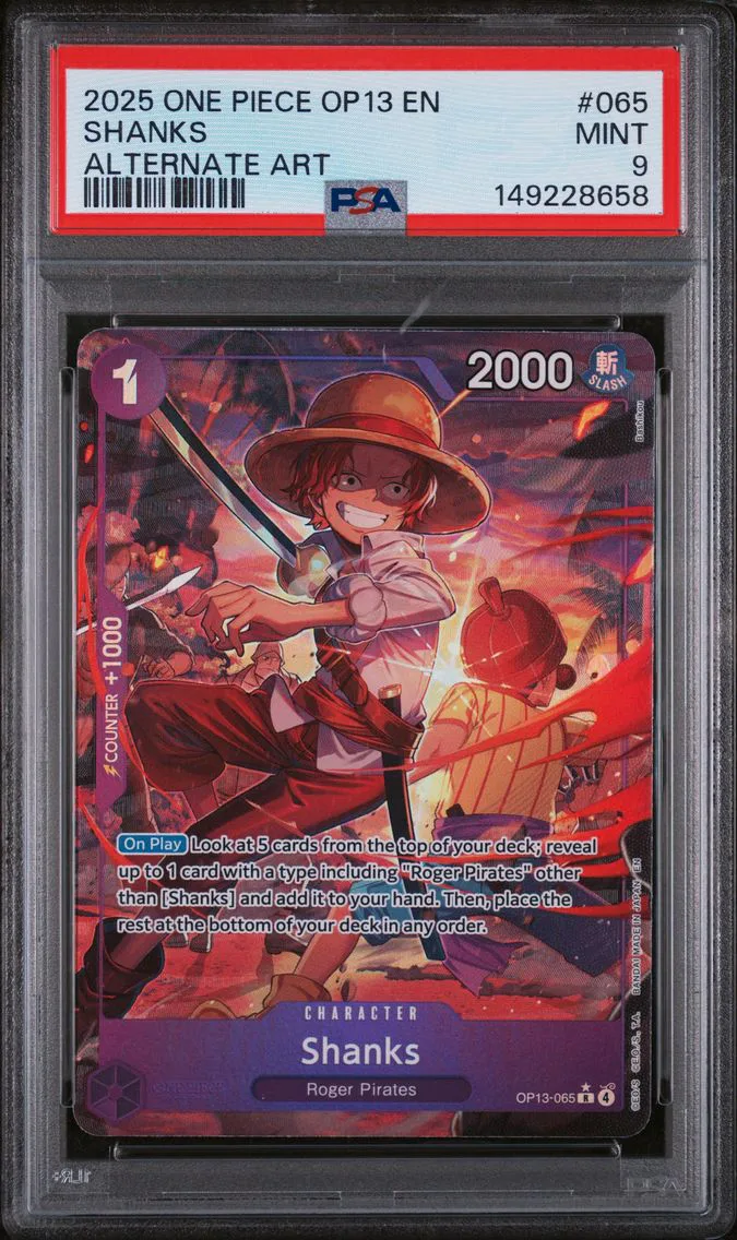 2025 #065 Shanks PSA 9 One Piece OP13-Carrying on His Will