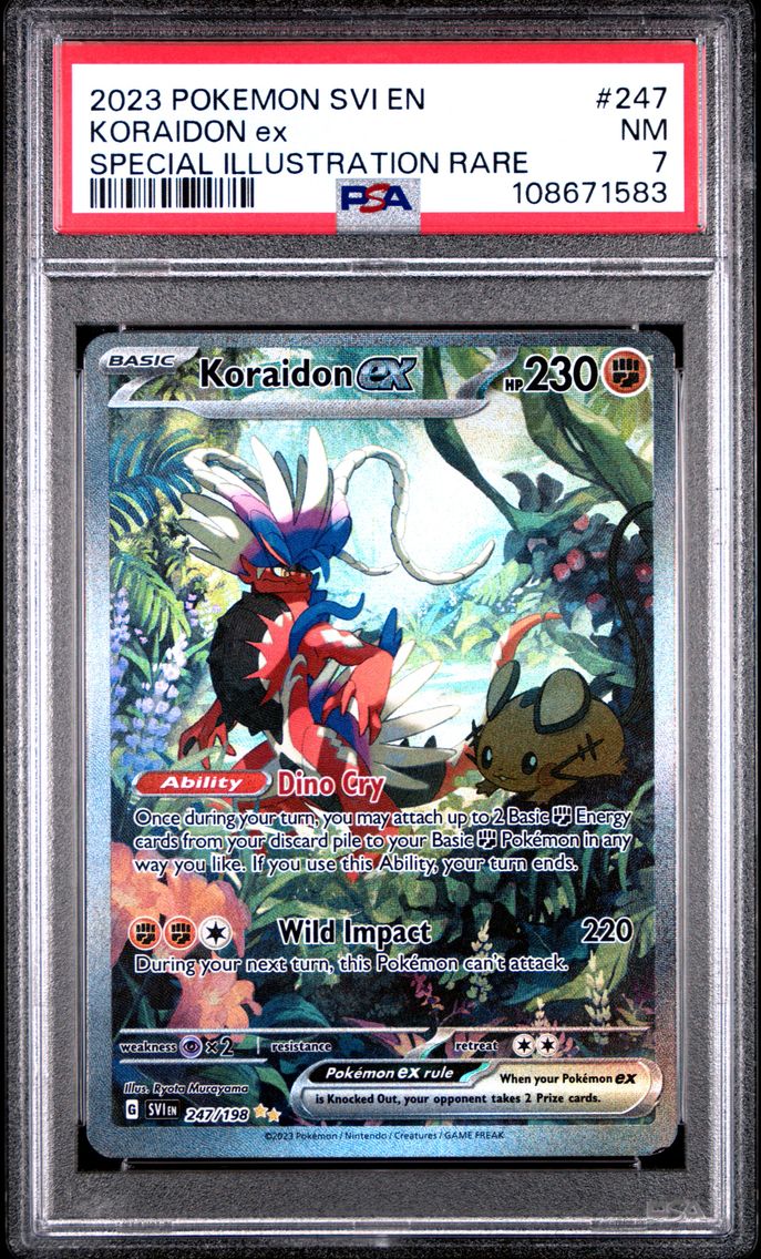 2023 #247 Koraidon EX PSA 7 Svi EN-Scarlet & Violet