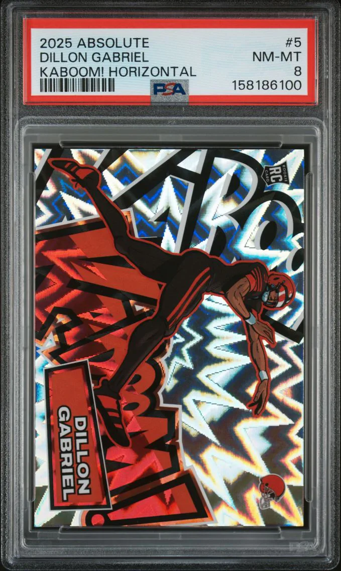 2025 #5 Dillon Gabriel PSA 8 Panini Absolute Kaboom! Horizontal