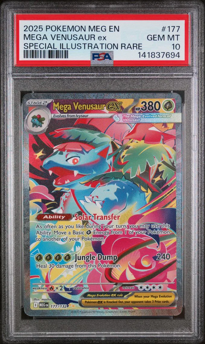 2025 #177 Mega Venusaur EX PSA 10 Meg EN-Mega Evolution