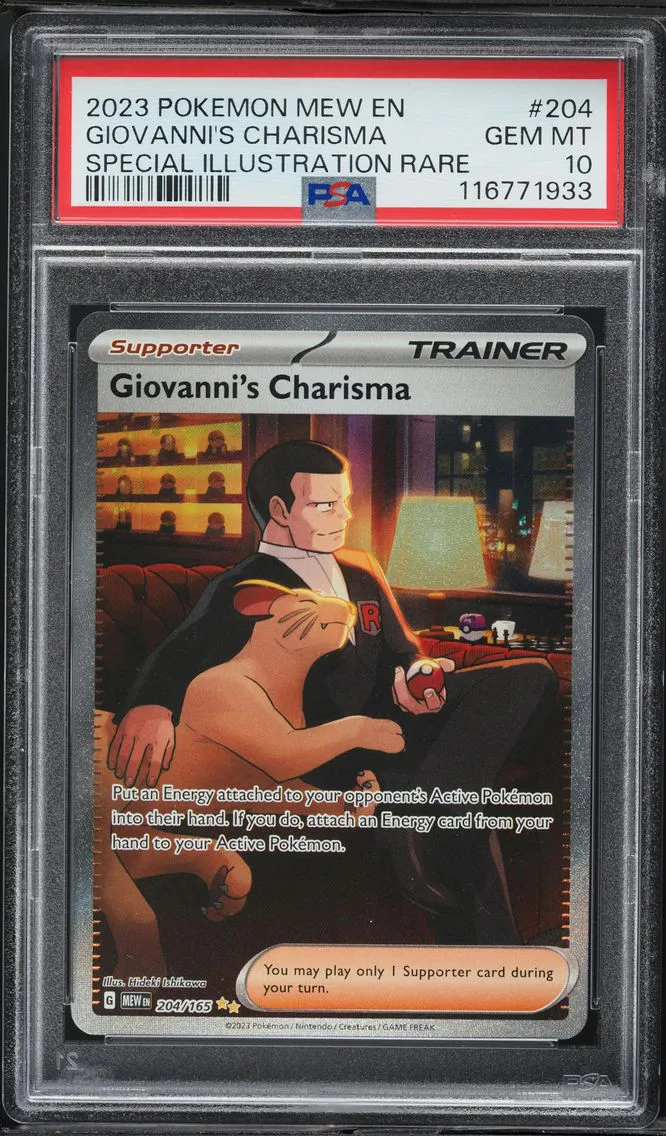 2023 #204 Giovanni's Charisma PSA 10 Mew EN-151 Pokemon