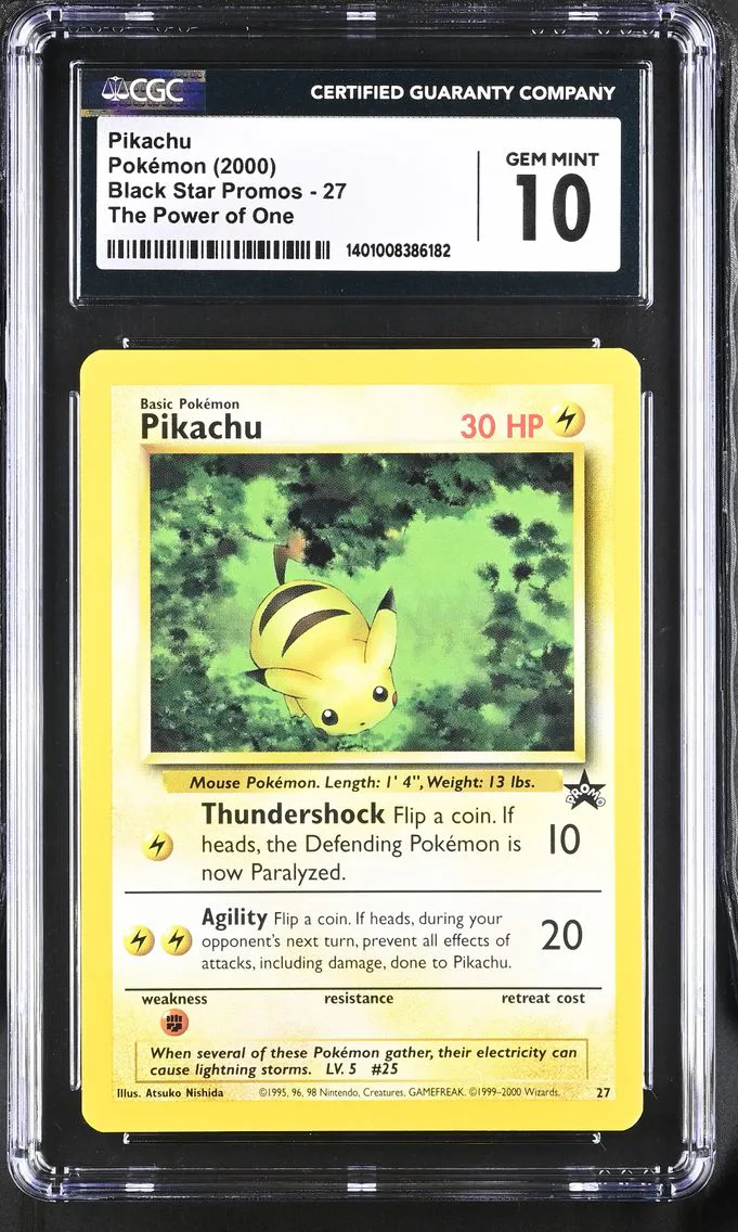 2000 #27 Pikachu CGC 10 The Power of One Black Star Promos - WotC - English Pokemon