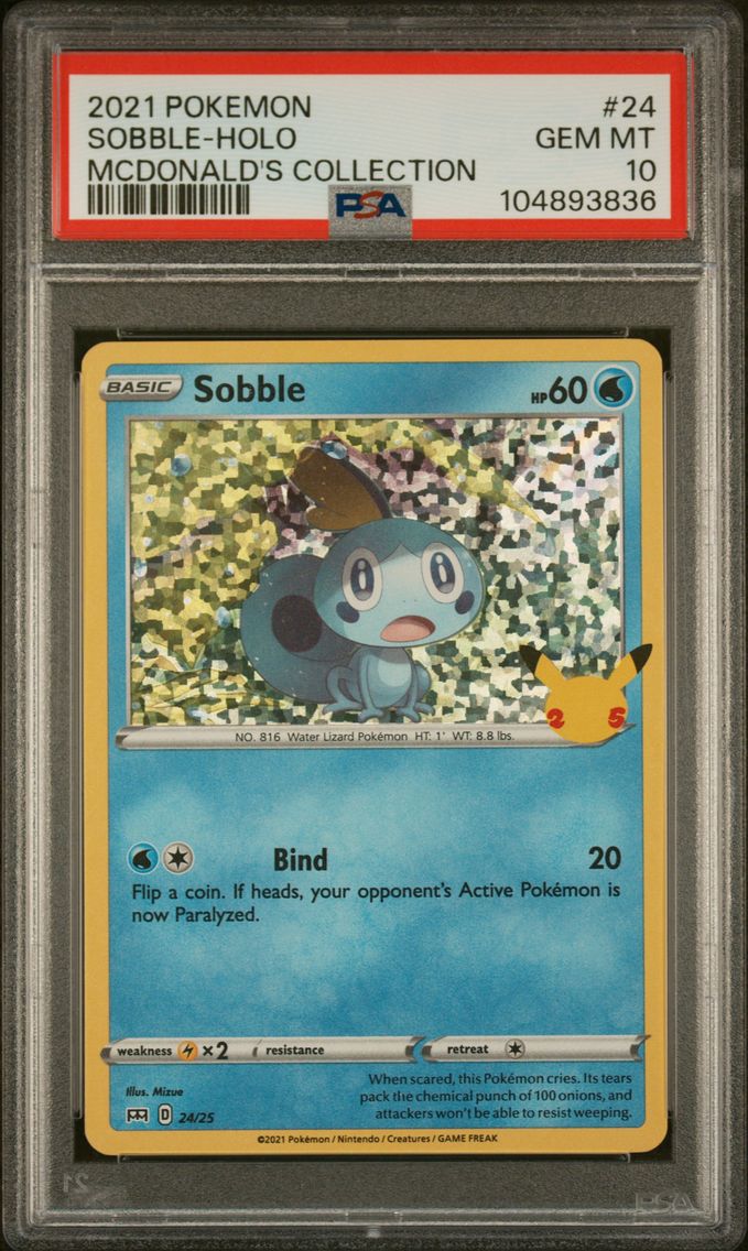 2021 #24 Sobble-Holo PSA 10 Mcdonald's Collection