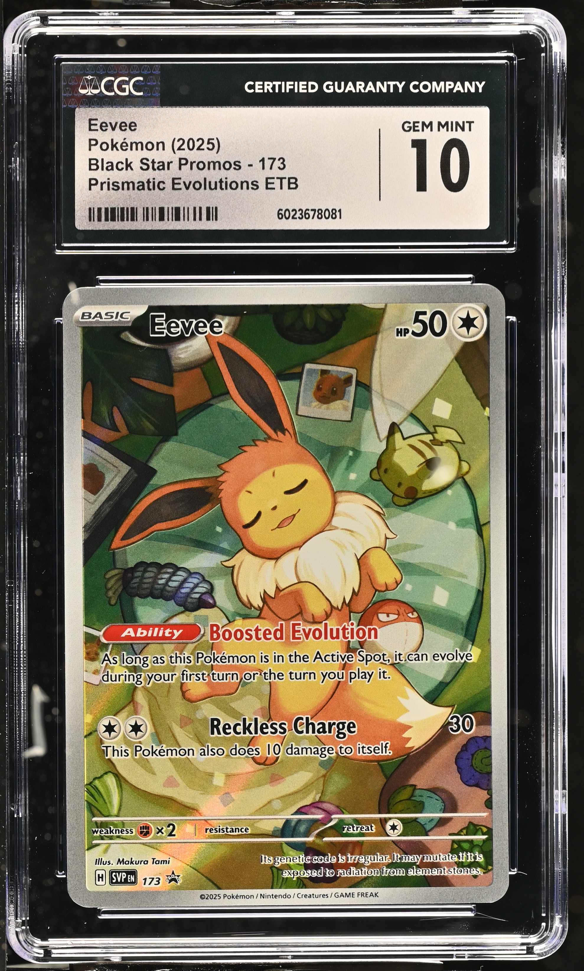 2025 #173 Eevee CGC 10 Black Star Promos - Scarlet & Violet Svp En - English
