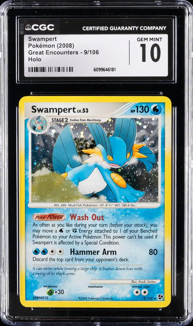 2008 #9 Swampert CGC 10 Great Encounters - English Pokemon
