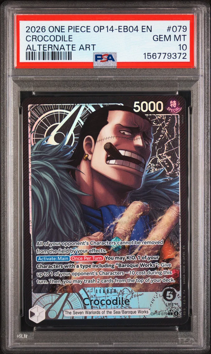 2026 #079 Crocodile PSA 10 One Piece OP14-EB04-the Azure Sea's Seven