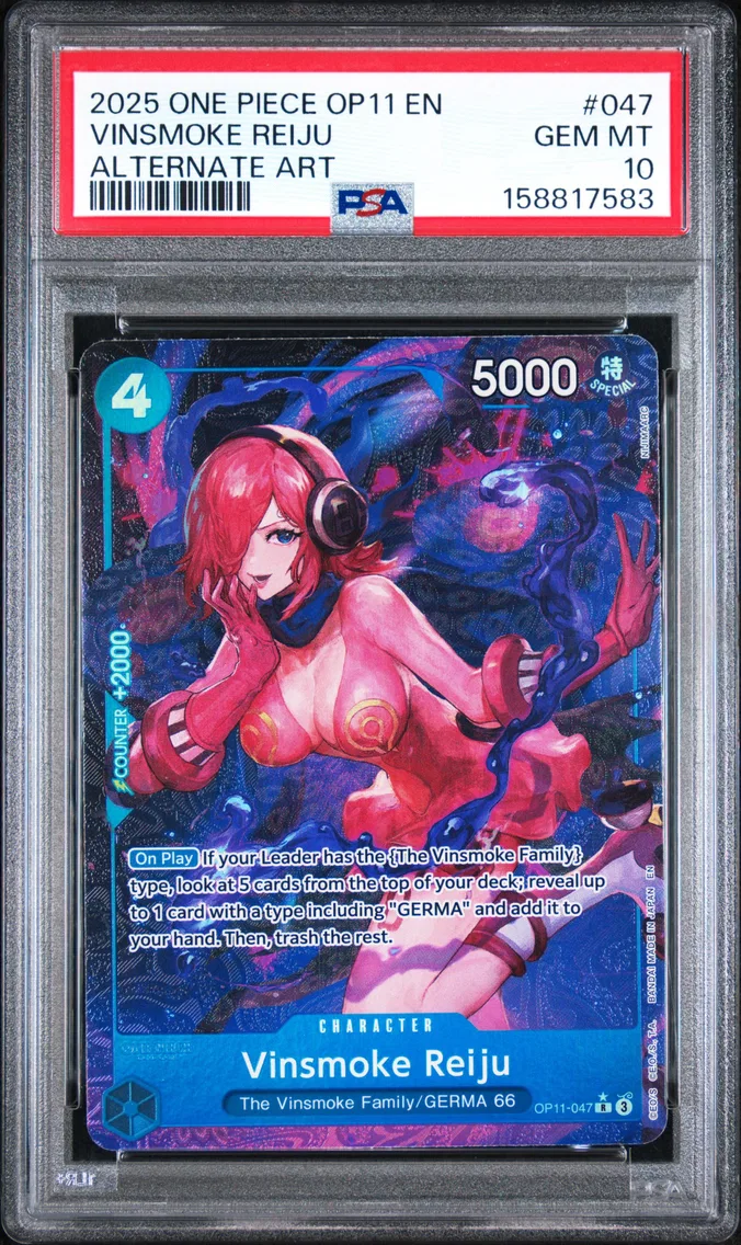 2025 #047 Vinsmoke Reiju PSA 10 One Piece OP11-A Fist of Divine Speed