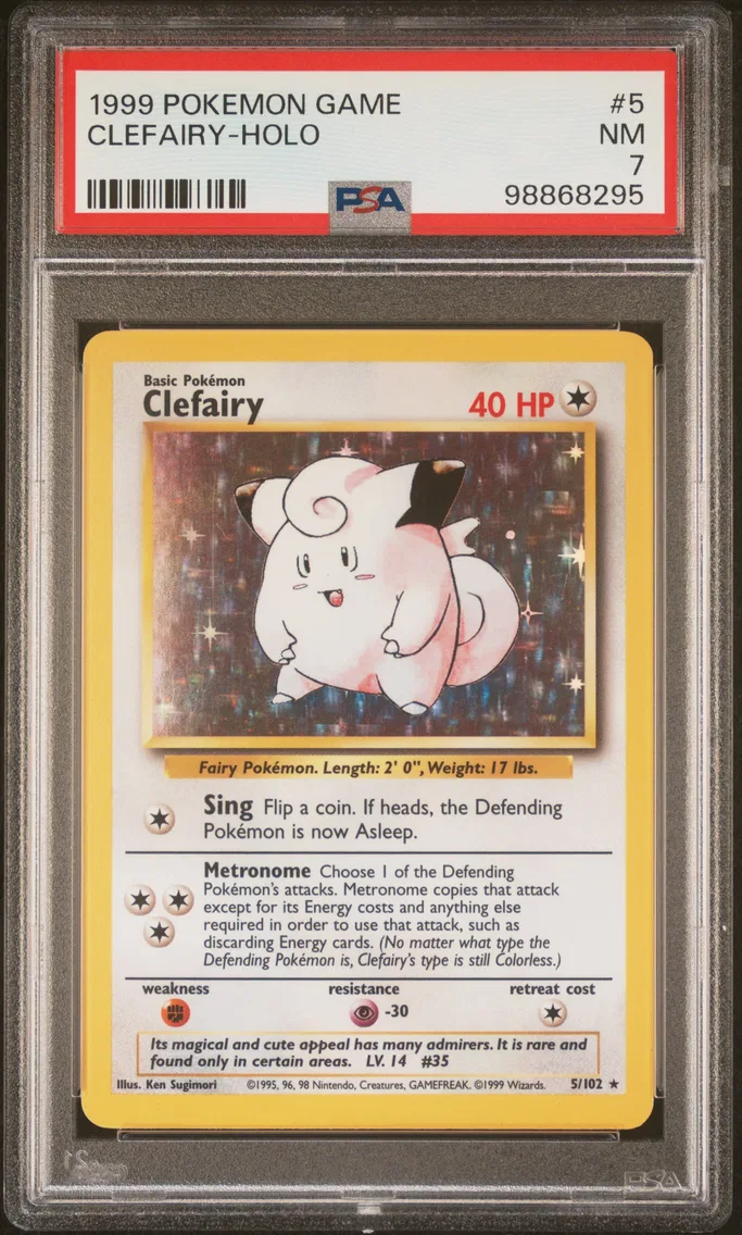 1999 #5 CLEFAIRY-HOLO PSA 7 Game