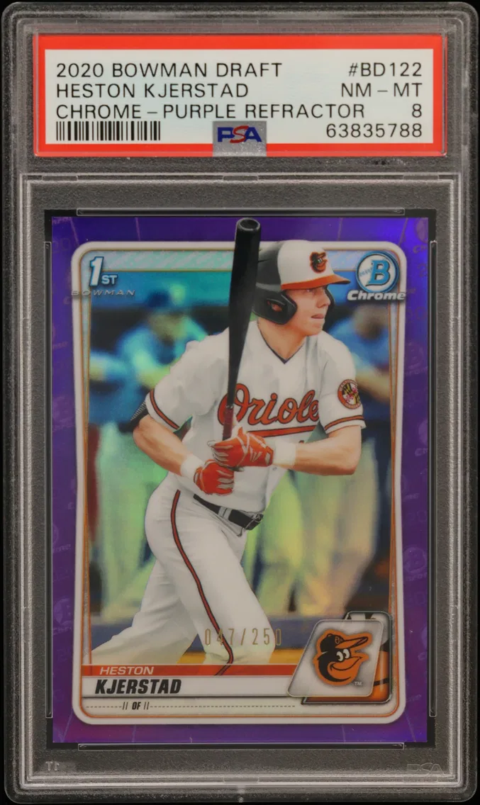 2020 #BD122 HESTON KJERSTAD PSA 8 Bowman Draft
